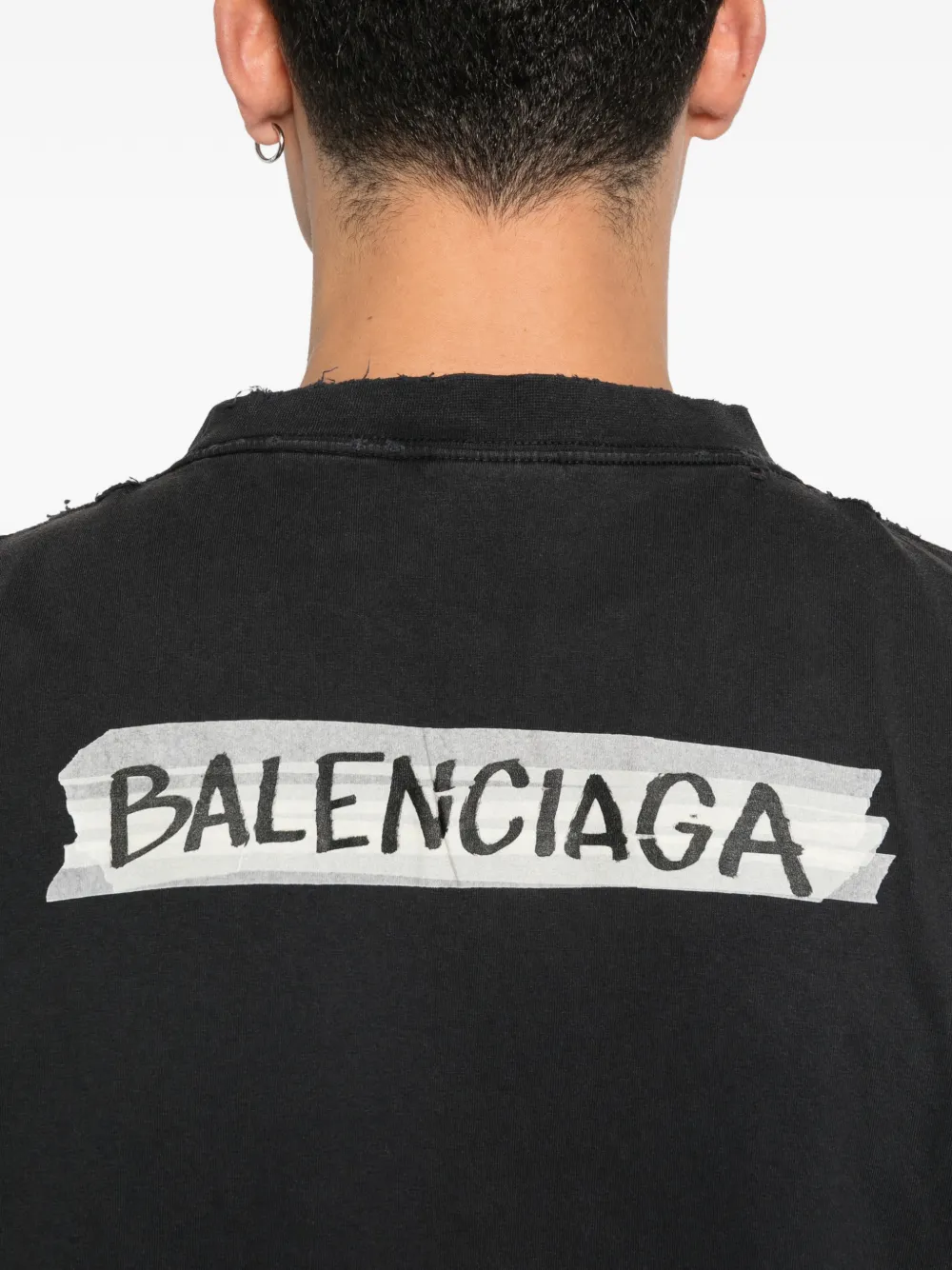 BALENCIAGA - Men Medium Fit Crew Neck T-Shirt