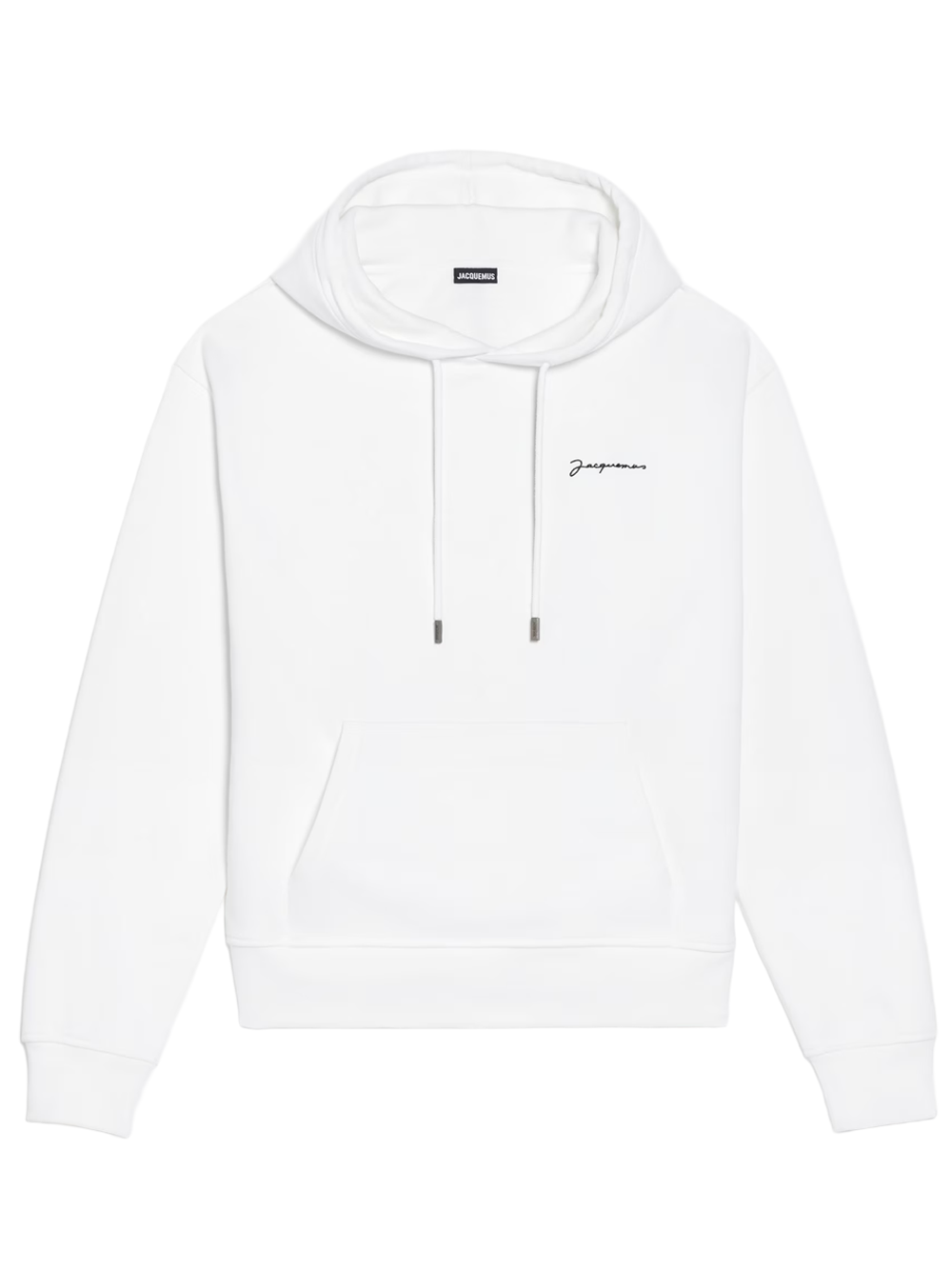 Jacquemus Signature Embroidered Logo Hoodie in White